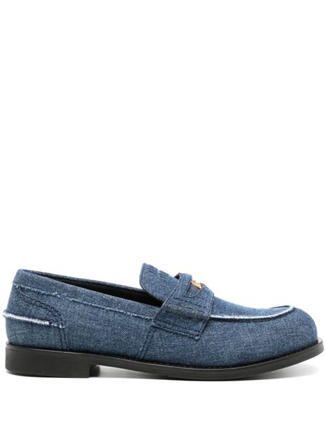 miu miu denim loafer|Penny Loafers For Women .